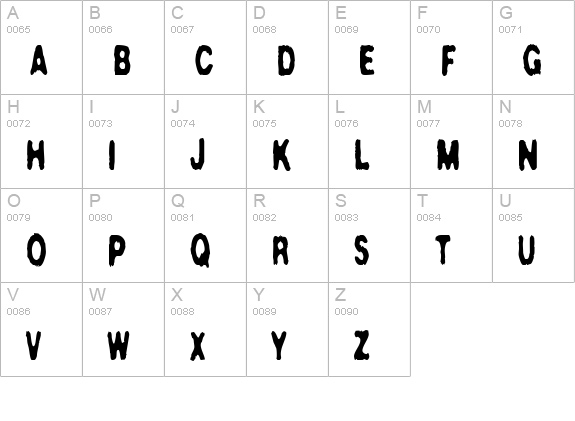 Crush47 uppercase A-Z preview