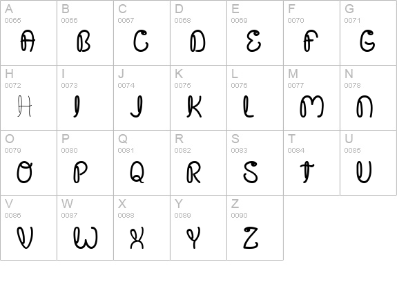 Crushed Out Girl Sharpie uppercase A-Z preview