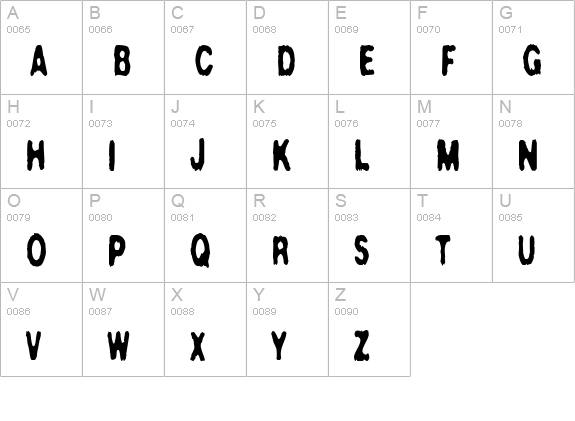 CrushNo47 uppercase A-Z preview