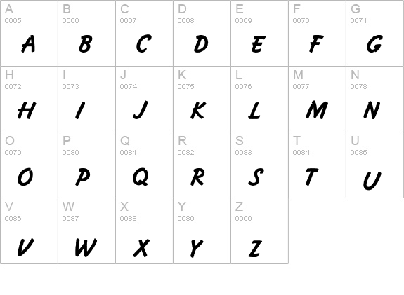 Crusiee-Normal uppercase A-Z preview