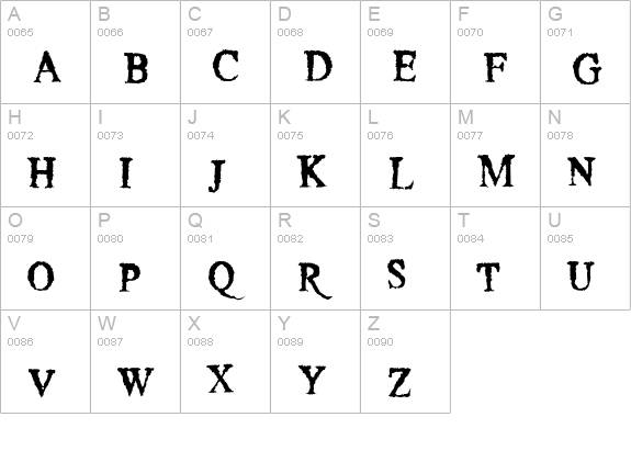 CrustiEr uppercase A-Z preview