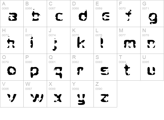 Crying Star uppercase A-Z preview