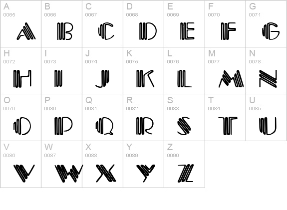 Crystal Gypsy uppercase A-Z preview