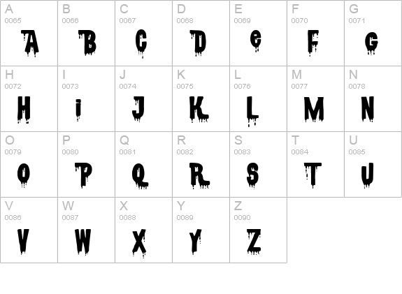 CSNPWDT NFI uppercase A-Z preview