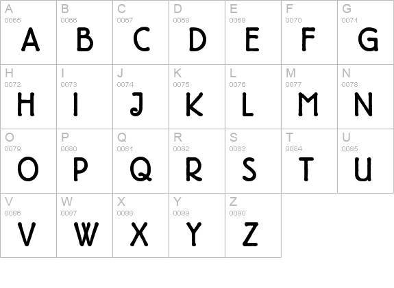Cuarto uppercase A-Z preview