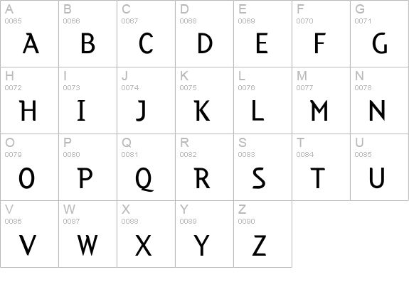 Cuban-Light uppercase A-Z preview