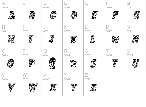 Cuban-SuperDeluxe uppercase A-Z preview