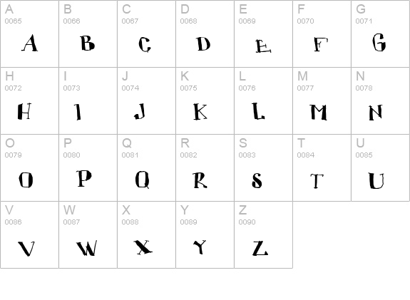 CUBICULOGALLERY SERIF uppercase A-Z preview