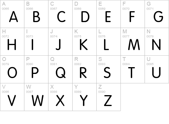 Cuida uppercase A-Z preview