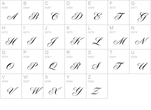 Cumberland uppercase A-Z preview
