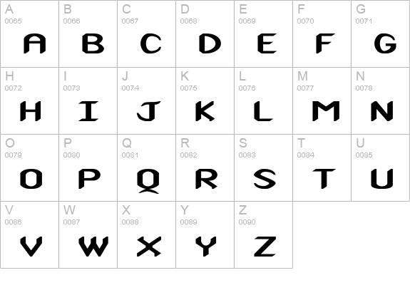 Cuneiform Ex Bold uppercase A-Z preview