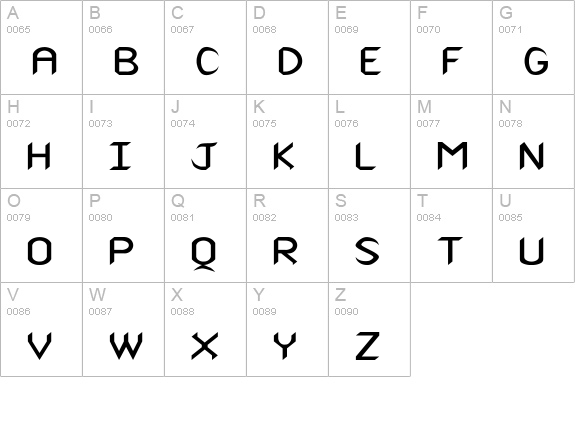 Cuneiform Wd uppercase A-Z preview