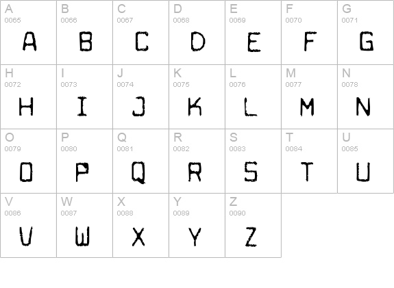 Cuomotype uppercase A-Z preview
