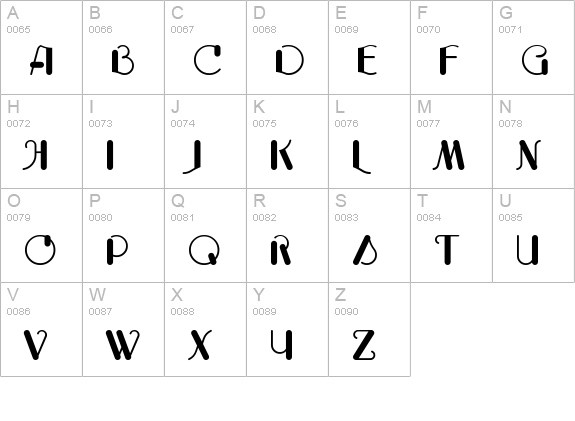 Cupola uppercase A-Z preview