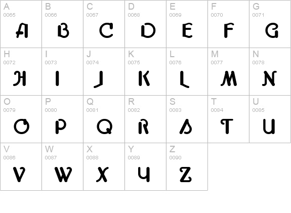 Cupola Bold uppercase A-Z preview