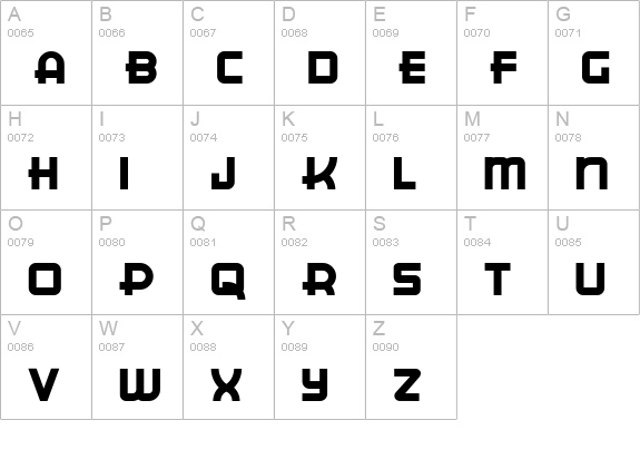 CuppaJoe uppercase A-Z preview