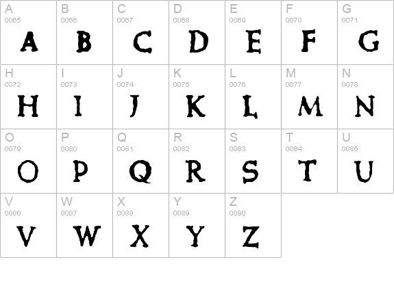 Cure - Picture Show uppercase A-Z preview