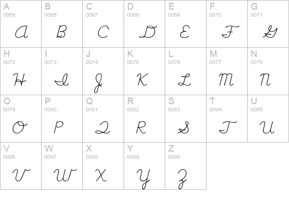 Cursive Handwriting Tryout uppercase A-Z preview