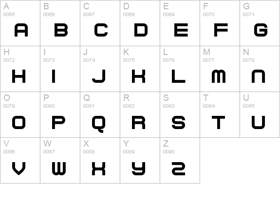 Curvert uppercase A-Z preview