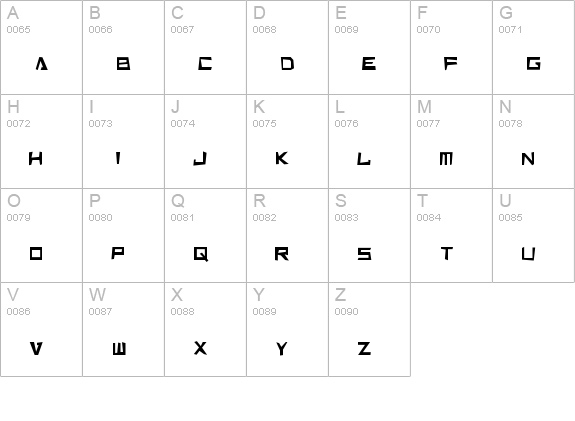 Cut It Out
 uppercase A-Z preview