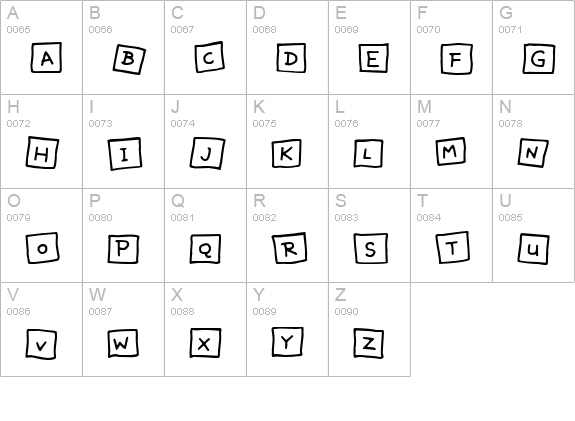 Cute Notes uppercase A-Z preview