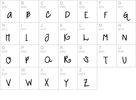 Cutie Pop uppercase A-Z preview