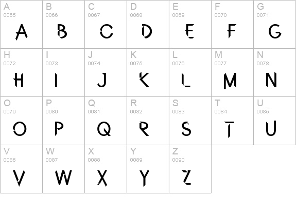 Cyberfunk  uppercase A-Z preview