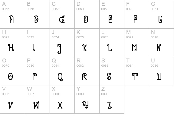 Cyclin uppercase A-Z preview