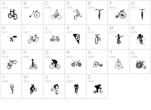 Cycling uppercase A-Z preview