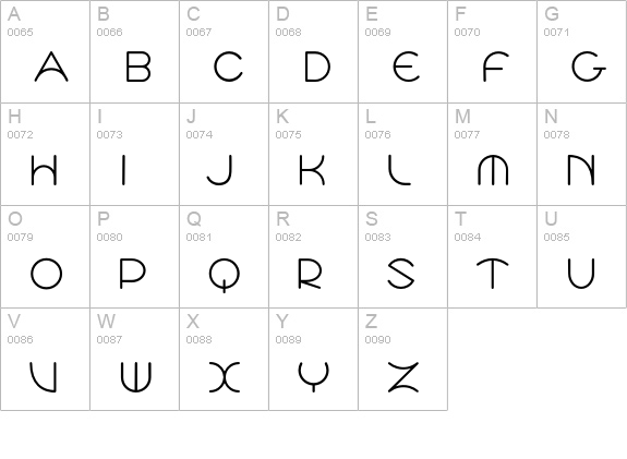Cyclo Trial uppercase A-Z preview