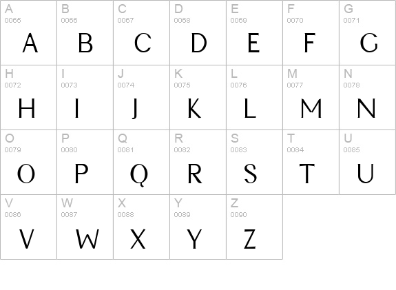 Cyn Regular uppercase A-Z preview