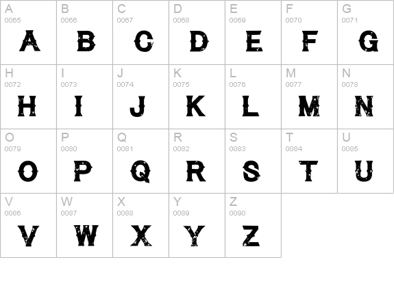 Cynical Hills Regular uppercase A-Z preview