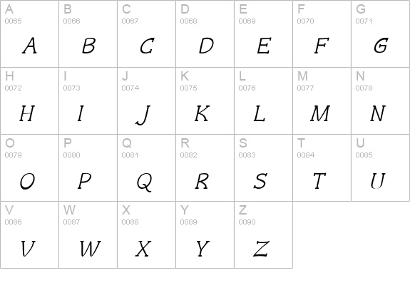 Czaristite Bold Oblique uppercase A-Z preview