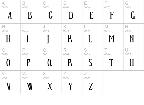 d'Spenser uppercase A-Z preview