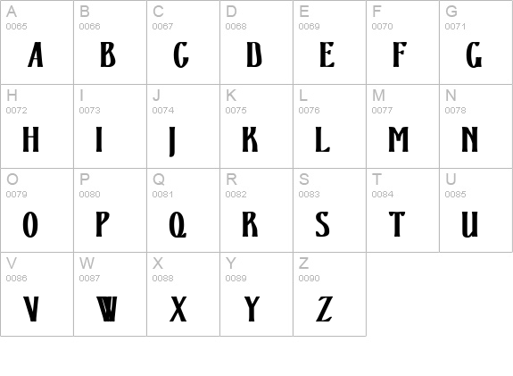 d'SpenserBlack uppercase A-Z preview