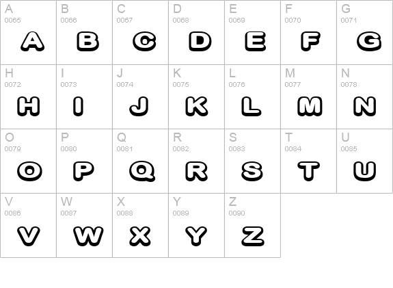 D3 Biscuitism uppercase A-Z preview