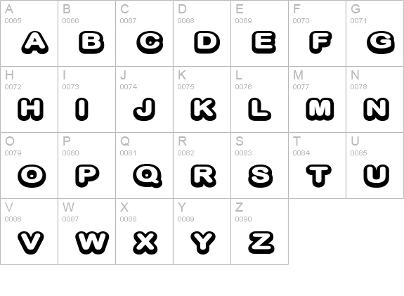 D3 Biscuitism Bold uppercase A-Z preview