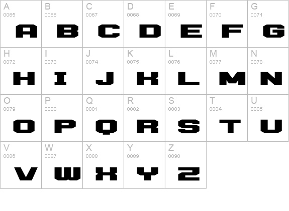 D3 Egoistism uppercase A-Z preview