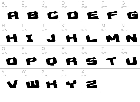 D3 Egoistism extra uppercase A-Z preview