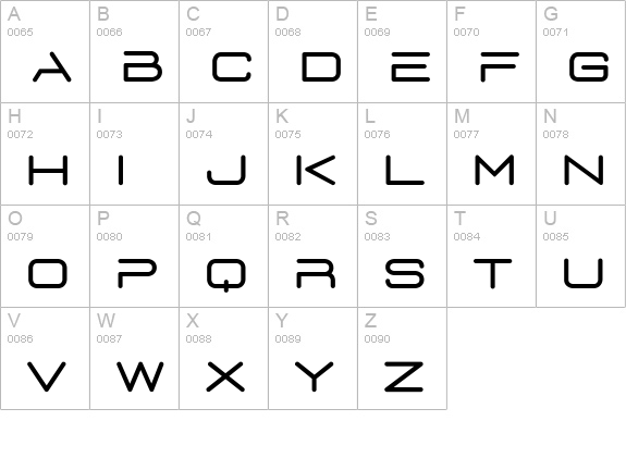D3 Euronism uppercase A-Z preview