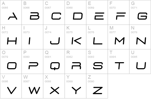 D3 Euronism italic uppercase A-Z preview