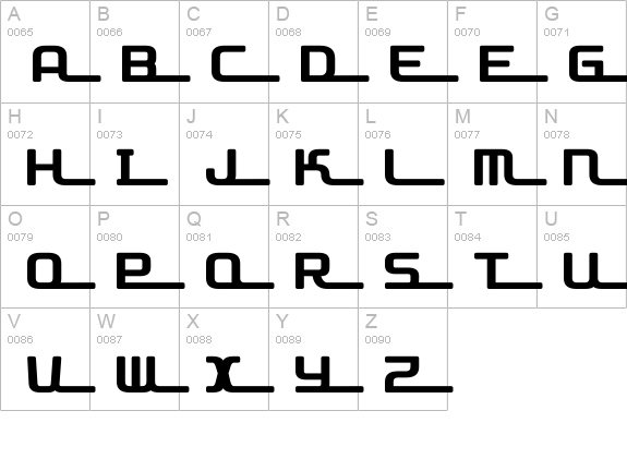 D3 Roadsterism Long uppercase A-Z preview