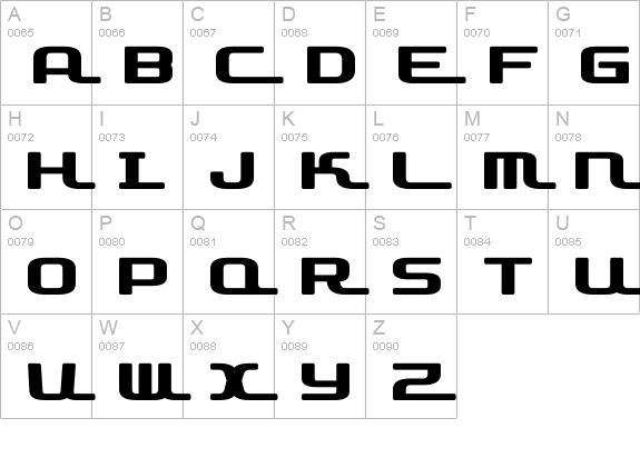 D3 Roadsterism Wide uppercase A-Z preview