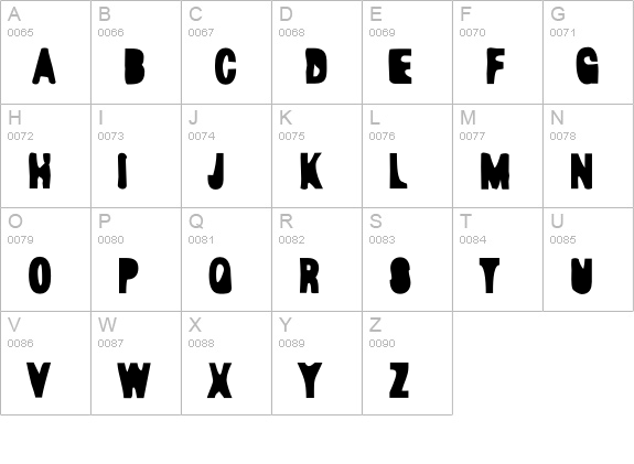 D44Caps-Bold uppercase A-Z preview