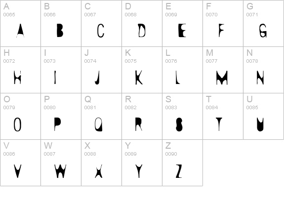 D44Caps-Light uppercase A-Z preview