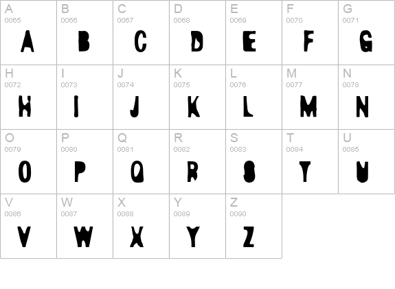 D44Caps-Only uppercase A-Z preview