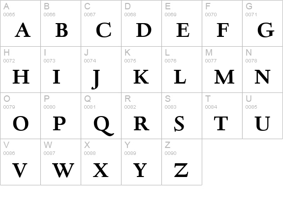 D690-Roman-Bold uppercase A-Z preview