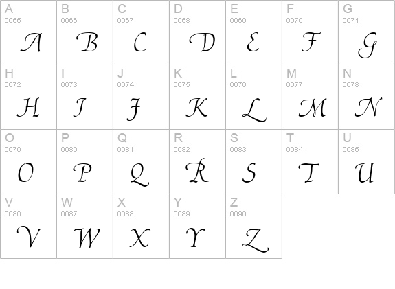 D730-Roman-Swash-Regular uppercase A-Z preview