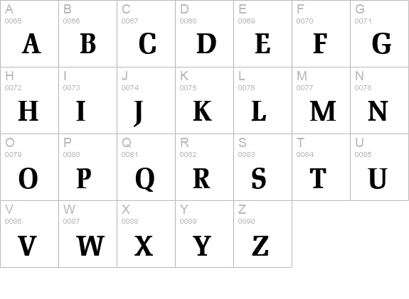 D790-Roman-Bold uppercase A-Z preview
