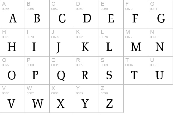 D790-Roman-Regular uppercase A-Z preview